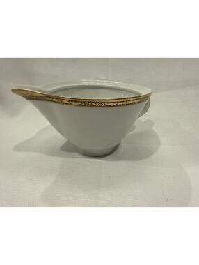 Vintage LEE Porcelain Creamer Pitcher Made in Czechoslovakia with Gold Trim